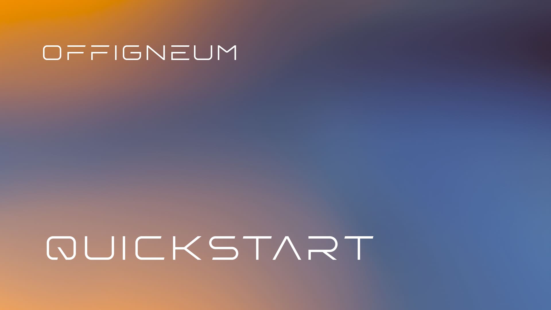 The Quick Start Guide for Offigneum