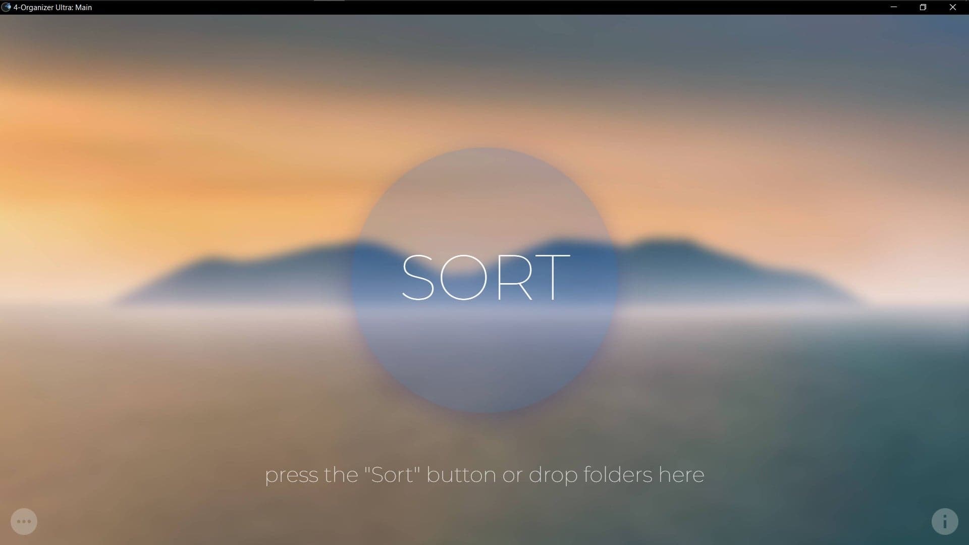 Open the main window of 4-Organizer Ultra. Press the “sort” button.