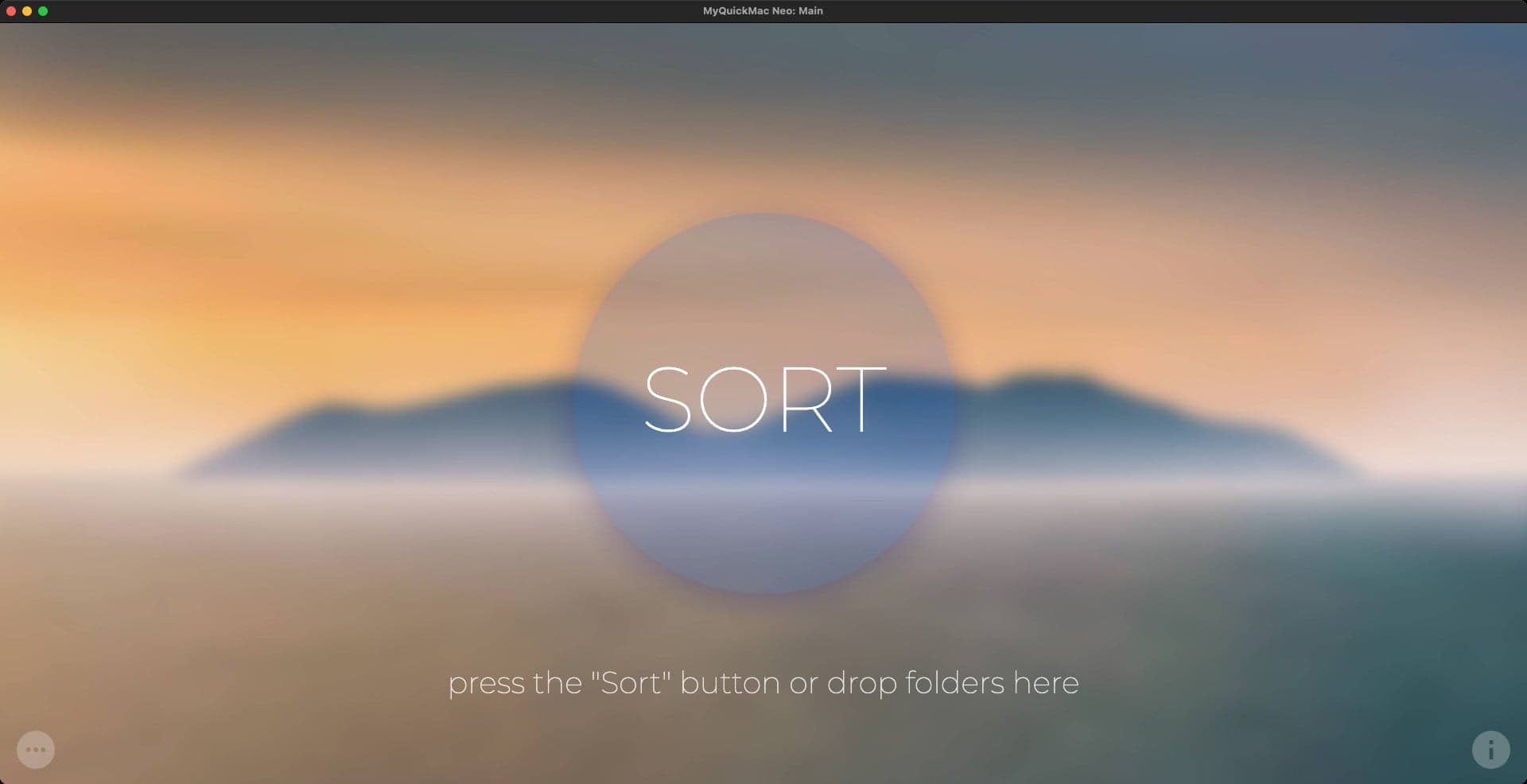 Open the main window of MyQuickMac Neo. Press the “sort” button.