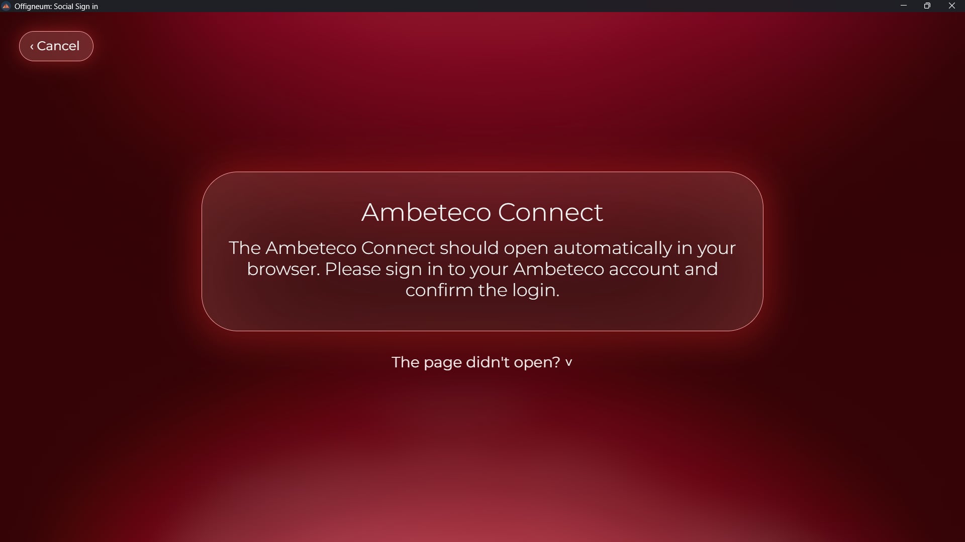 Screenshot that shows how Ambeteco Connect works in Offigneum