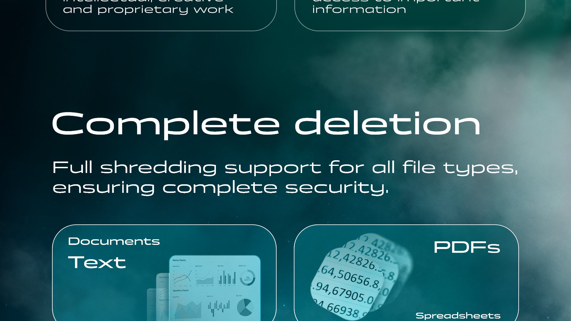 Complete deletion. MacGlacio has full shredding support for all file types, ensuring complete security.