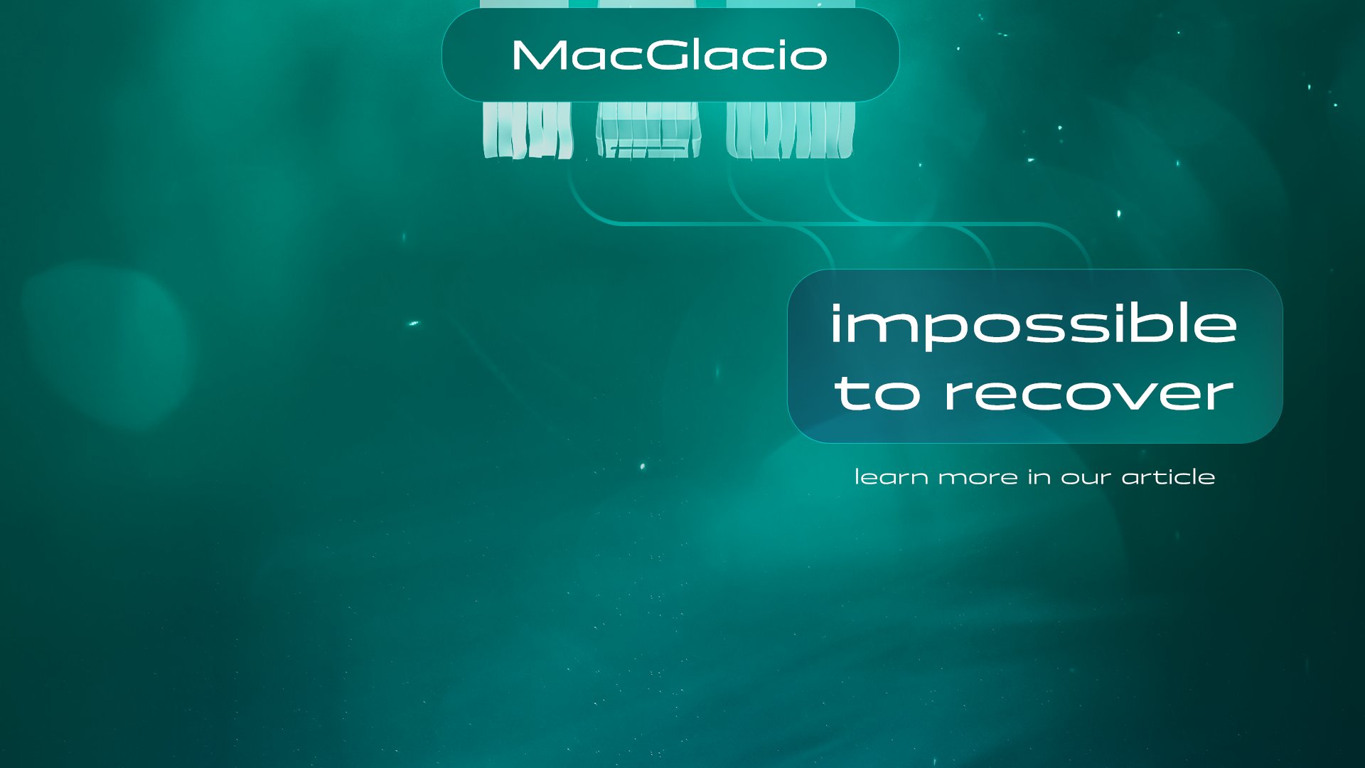 Visual representation showing MacGlacio's ability to shred various file types, making them impossible to recover and guaranteeing data protection.