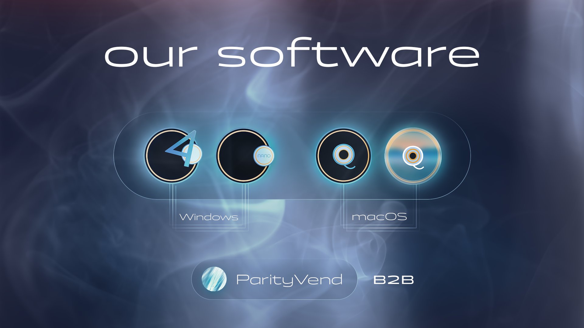 Our software: 4-Organizer Ultra, 4-Organizer Nano, MyQuickPC Neo, MyQuickPC Lite. ParityVend - B2B.