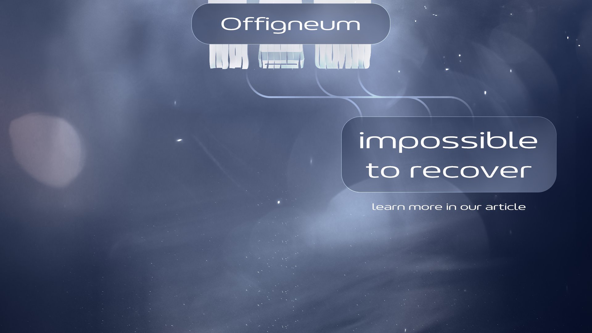 Visual representation showing Offigneum's ability to shred various file types, making them impossible to recover and guaranteeing data protection.